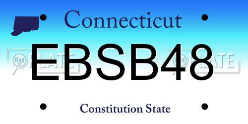 EBSB48 Connecticut License Plate