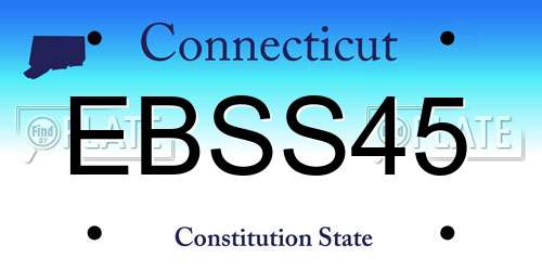 EBSS45 Connecticut License Plate