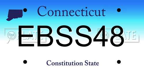 EBSS48 Connecticut License Plate