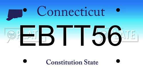EBTT56 Connecticut License Plate