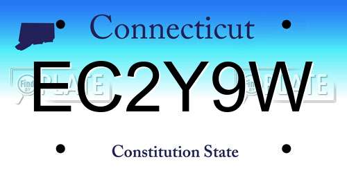 EC2Y9W Connecticut License Plate