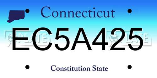 EC5A425 Connecticut License Plate
