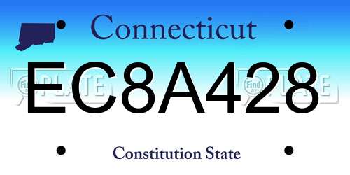 EC8A428 Connecticut License Plate