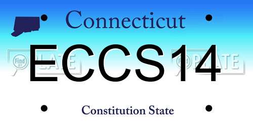 ECCS14 Connecticut License Plate