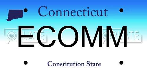ECOMM Connecticut License Plate