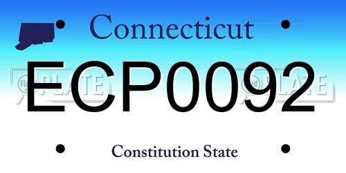 ECP0092 Connecticut License Plate