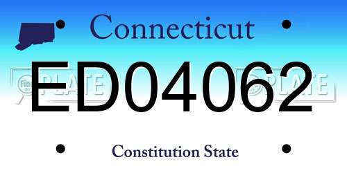 ED04062 Connecticut License Plate