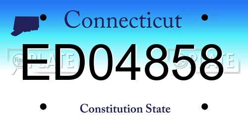 ED04858 Connecticut License Plate
