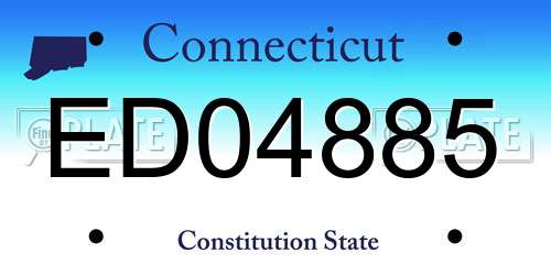 ED04885 Connecticut License Plate