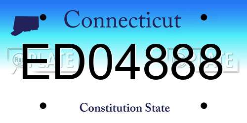 ED04888 Connecticut License Plate
