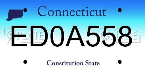 ED0A558 Connecticut License Plate