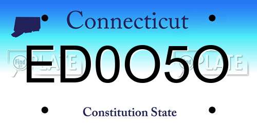 ED0O5O Connecticut License Plate