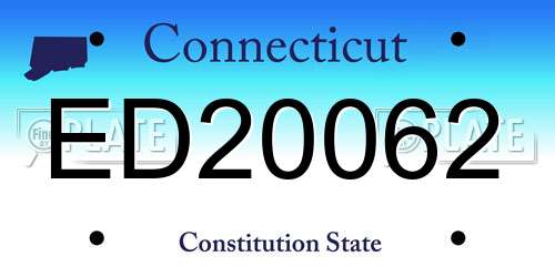 ED20062 Connecticut License Plate