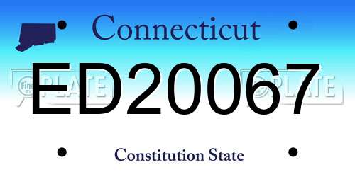 ED20067 Connecticut License Plate