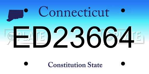 ED23664 Connecticut License Plate