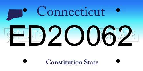 ED2O062 Connecticut License Plate
