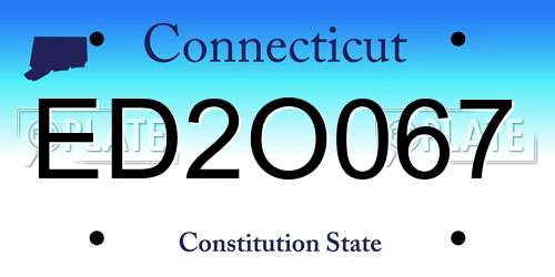 ED2O067 Connecticut License Plate