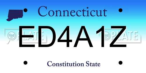 ED4A1Z Connecticut License Plate