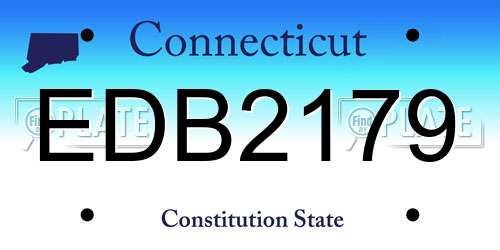 EDB2179 Connecticut License Plate