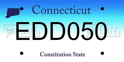EDD050 Connecticut License Plate