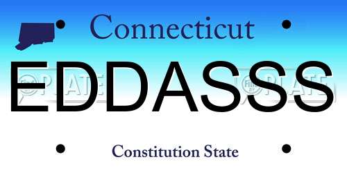EDDASSS Connecticut License Plate