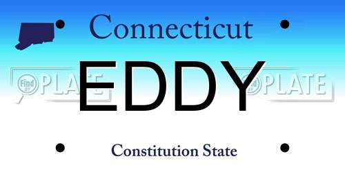 EDDY Connecticut License Plate
