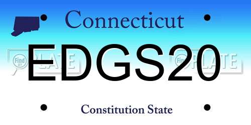 EDGS20 Connecticut License Plate