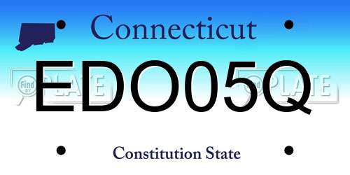 EDO05Q Connecticut License Plate