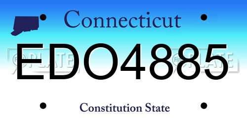 EDO4885 Connecticut License Plate