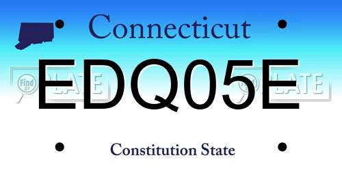 EDQ05E Connecticut License Plate