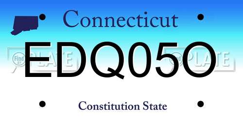 EDQ05O Connecticut License Plate