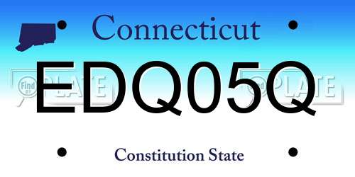 EDQ05Q Connecticut License Plate