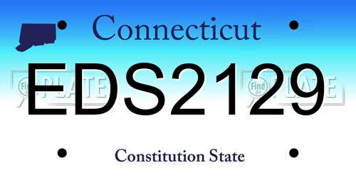 EDS2129 Connecticut License Plate