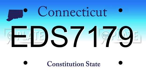 EDS7179 Connecticut License Plate