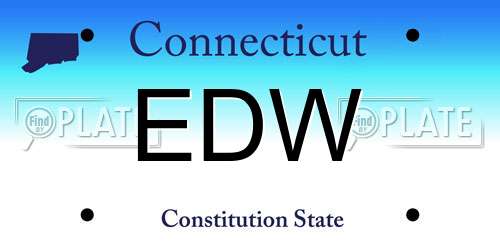 EDW Connecticut License Plate