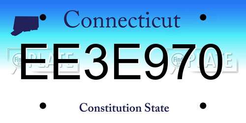 EE3E970 Connecticut License Plate