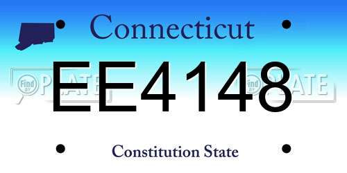 EE4148 Connecticut License Plate