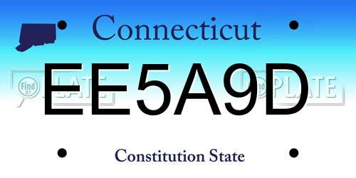 EE5A9D Connecticut License Plate