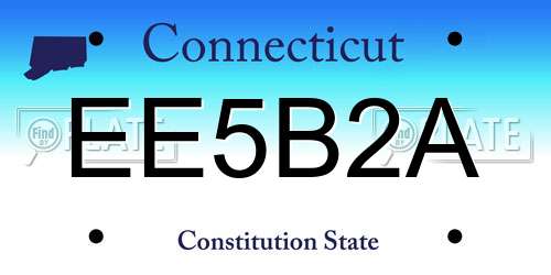 EE5B2A Connecticut License Plate