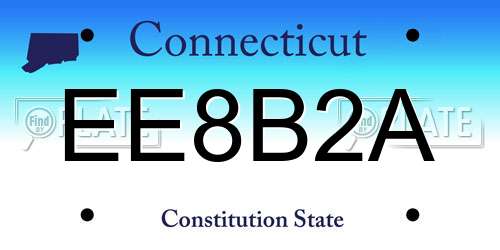 EE8B2A Connecticut License Plate