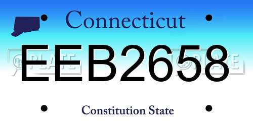 EEB2658 Connecticut License Plate