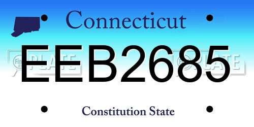EEB2685 Connecticut License Plate
