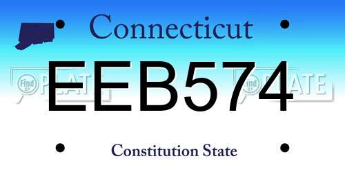 EEB574 Connecticut License Plate