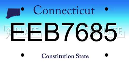 EEB7685 Connecticut License Plate