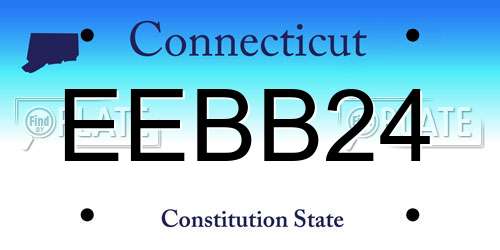EEBB24 Connecticut License Plate