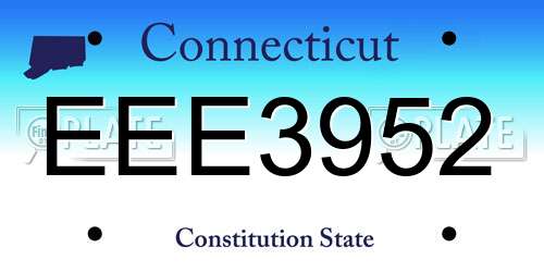 EEE3952 Connecticut License Plate