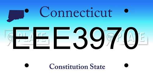 EEE3970 Connecticut License Plate