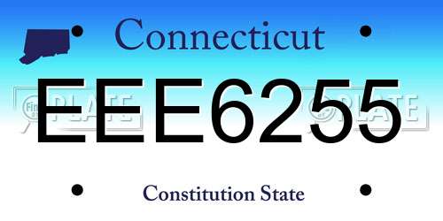 EEE6255 Connecticut License Plate