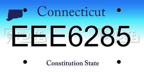 EEE6285 Connecticut License Plate