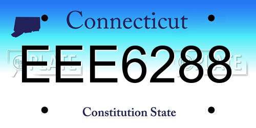 EEE6288 Connecticut License Plate